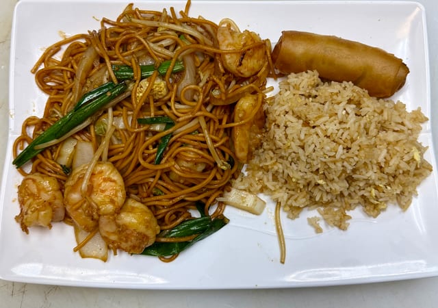 L- Shrimp Lo Mein.