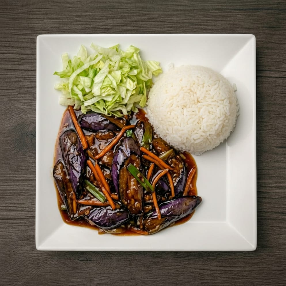 L-Eggplant Garlic Sauce.
