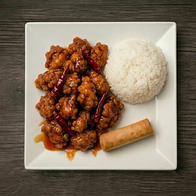 L-Orange Chicken.