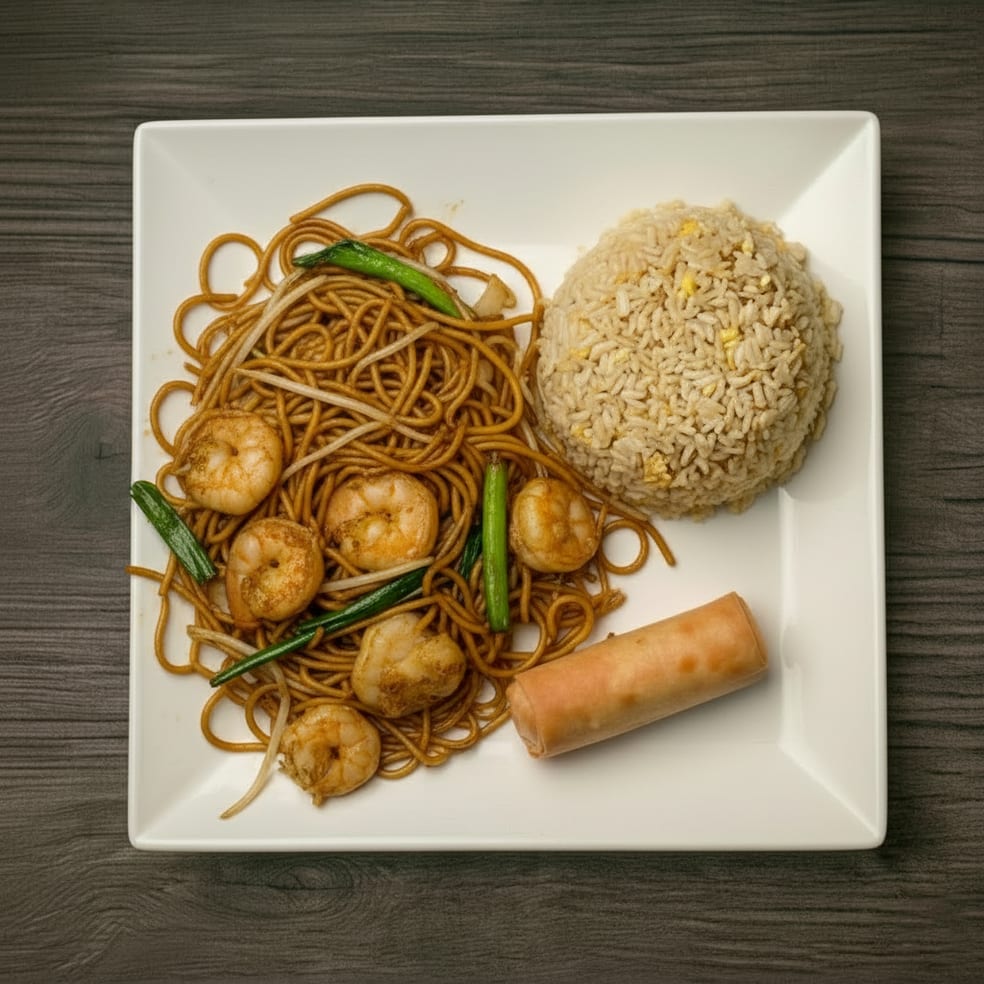 L- Shrimp Lo Mein.